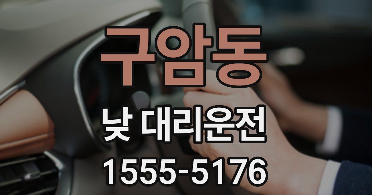 구암동 낮 대리운전