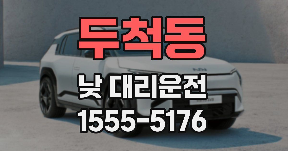 두척동 낮 대리운전