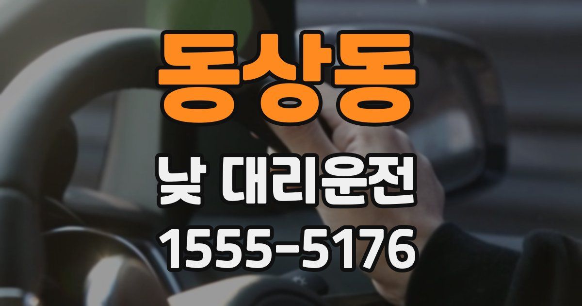 동상동 낮 대리운전