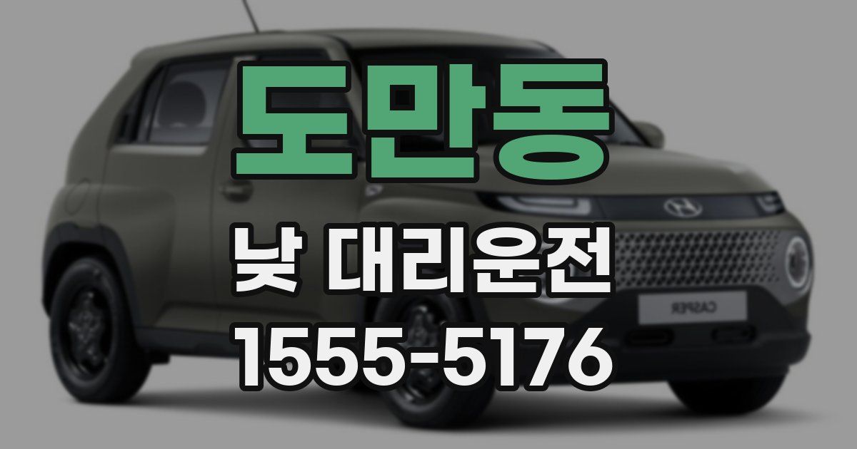 도만동 낮 대리운전