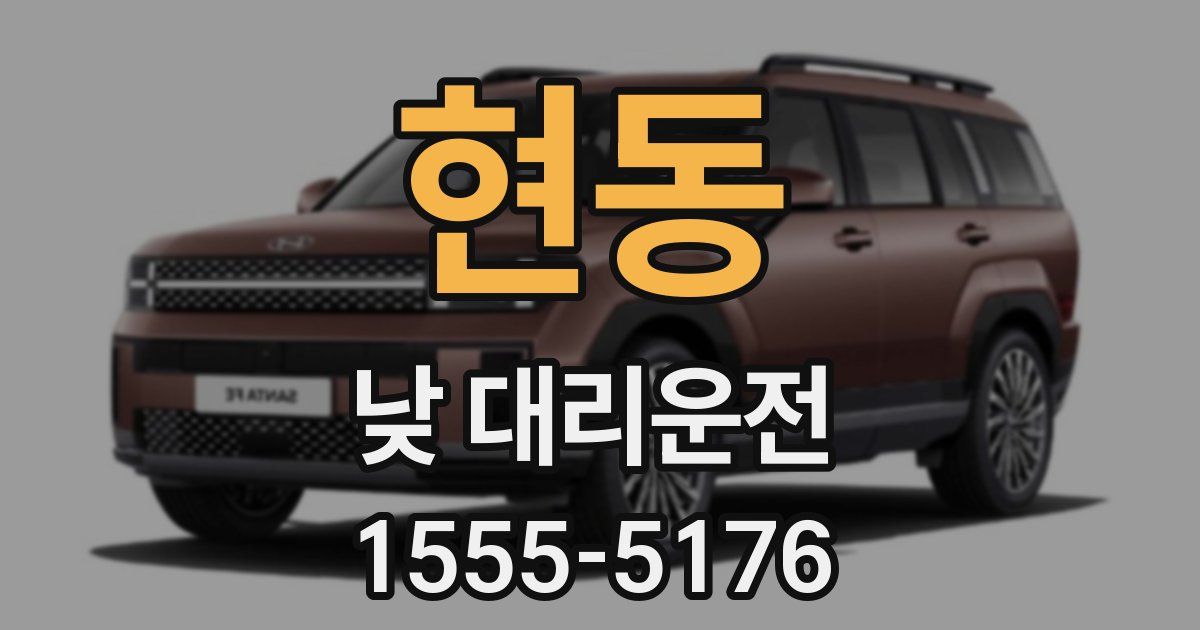 현동 낮 대리운전