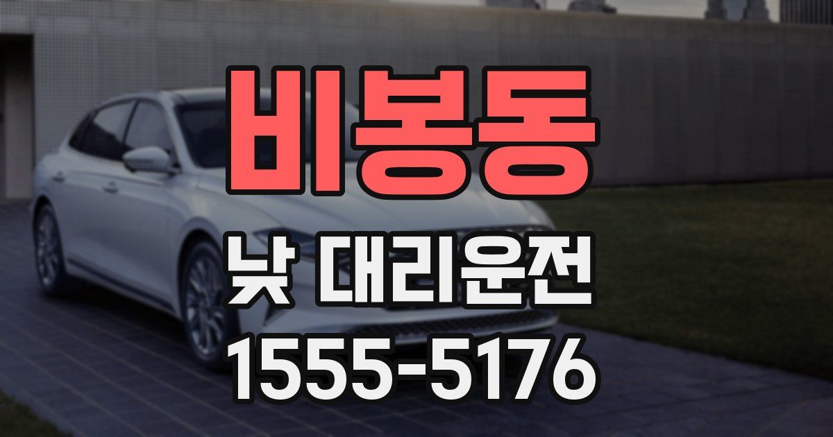 비봉동 낮 대리운전