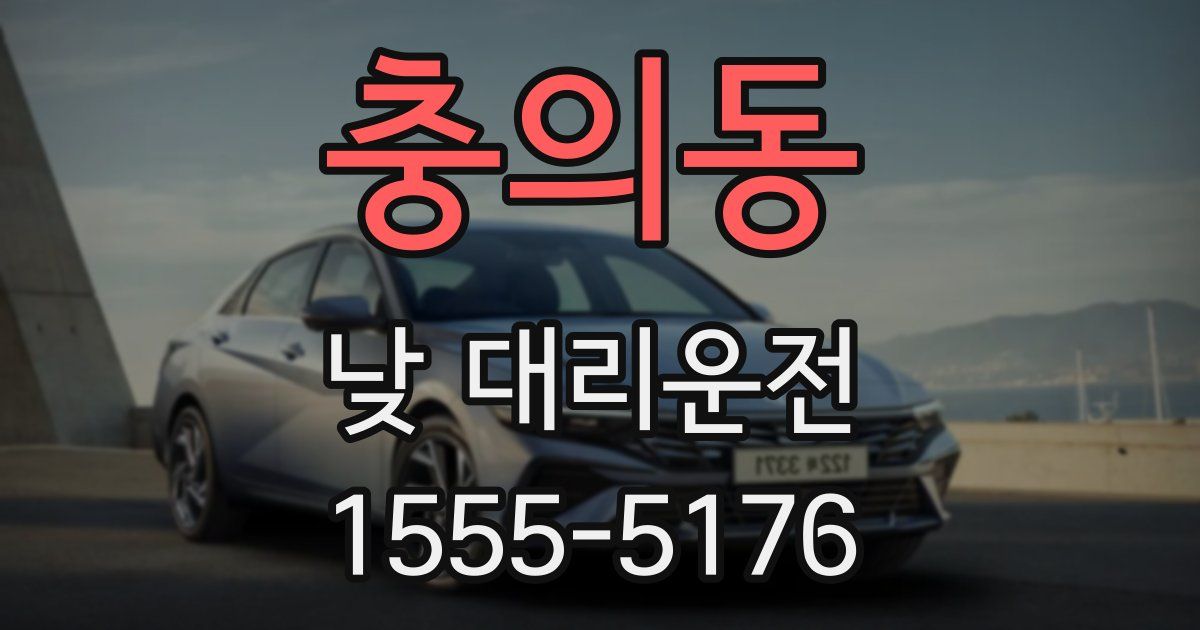 충의동 낮 대리운전