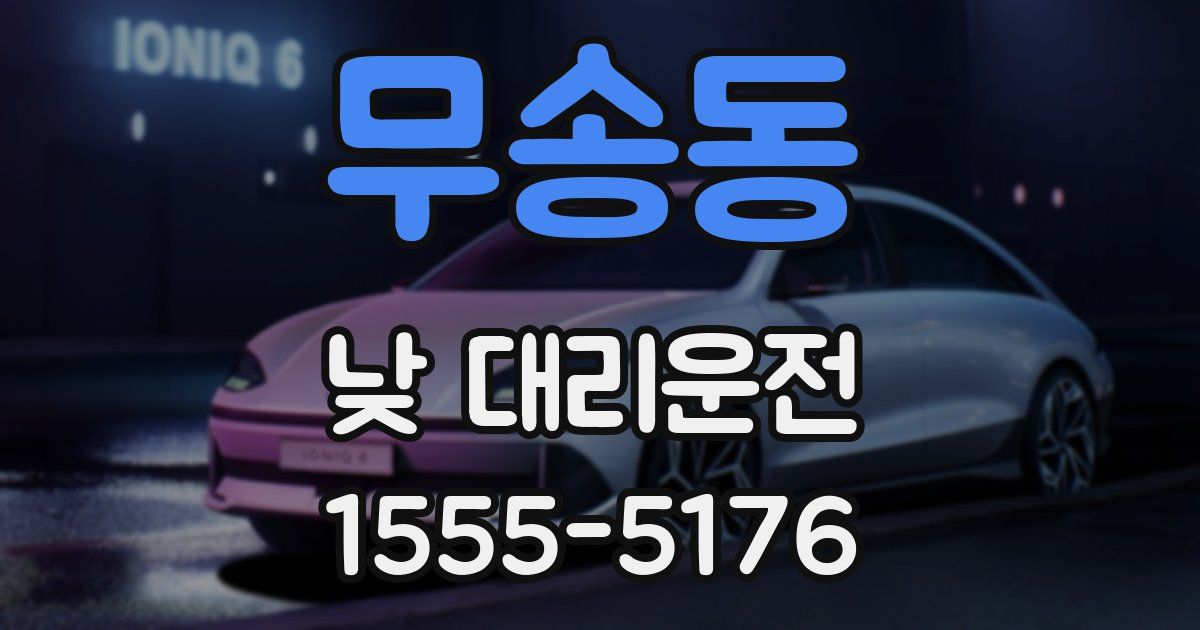 무송동 낮 대리운전