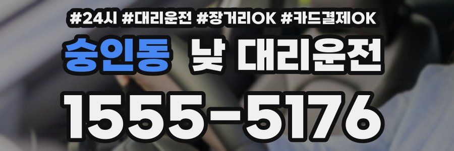 숭인동 낮 대리운전