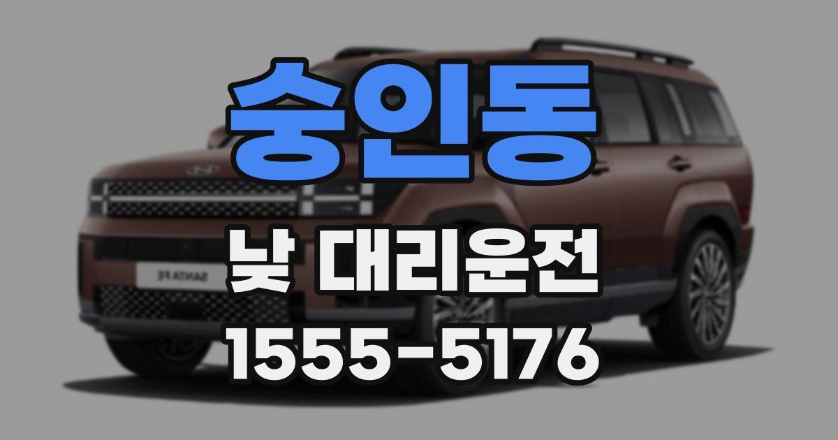 숭인동 낮 대리운전