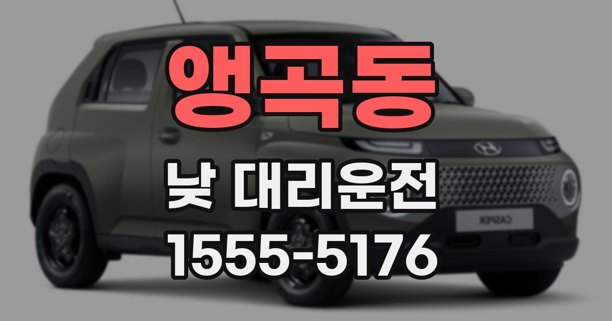 앵곡동 낮 대리운전