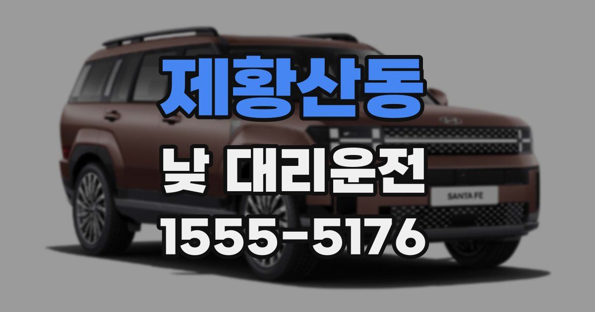 제황산동 낮 대리운전