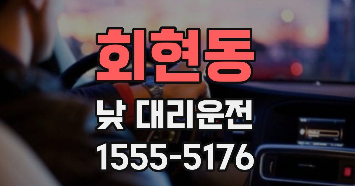 회현동 낮 대리운전