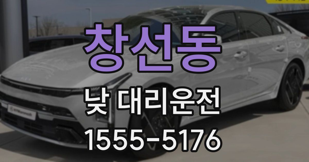 창선동 낮 대리운전