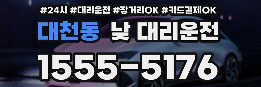대천동 낮 대리운전