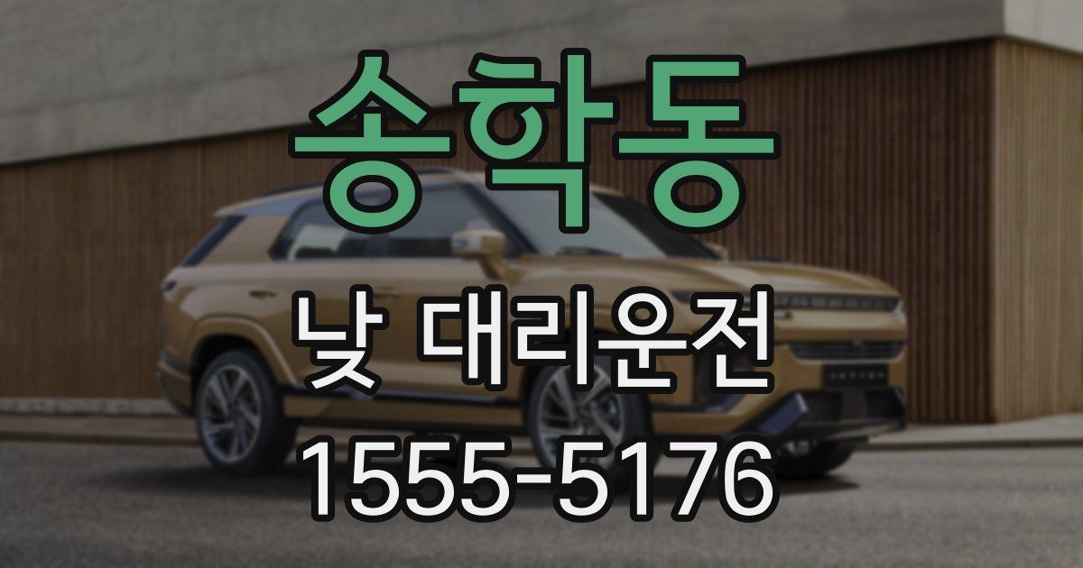 송학동 낮 대리운전