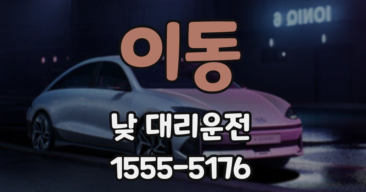 이동 낮 대리운전