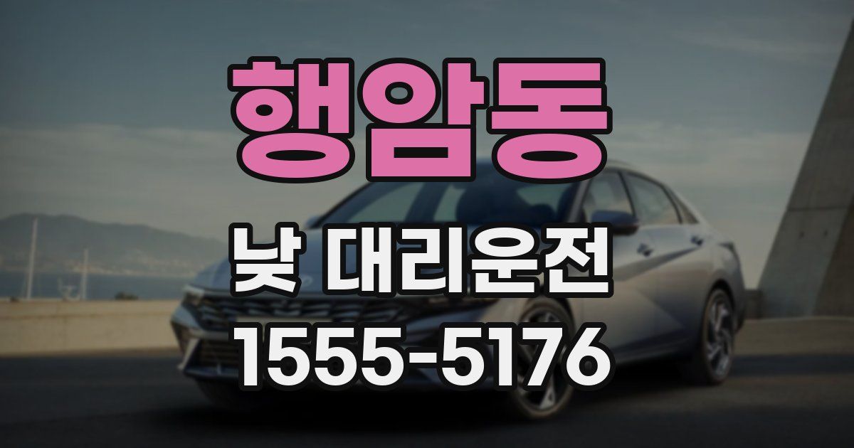 행암동 낮 대리운전