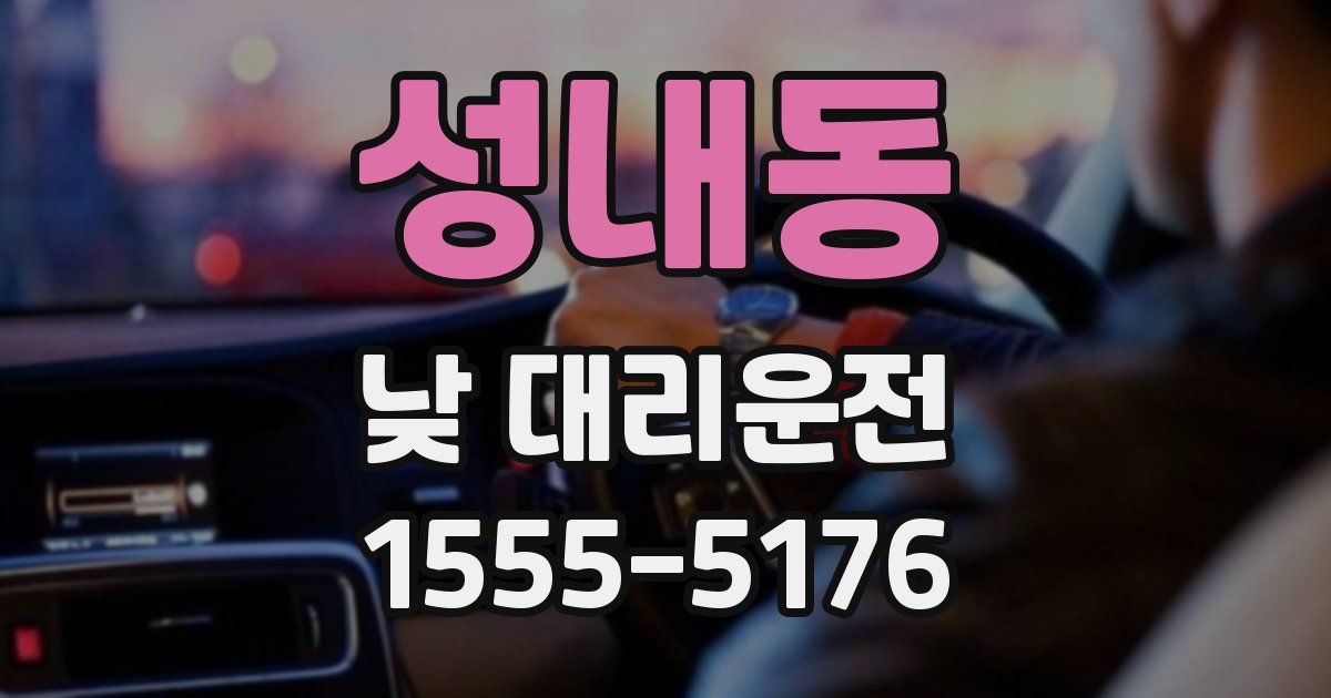 성내동 낮 대리운전