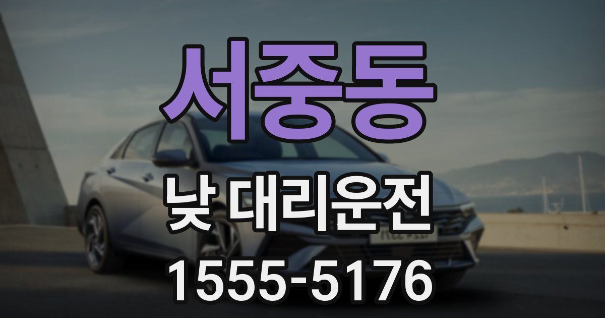 서중동 낮 대리운전