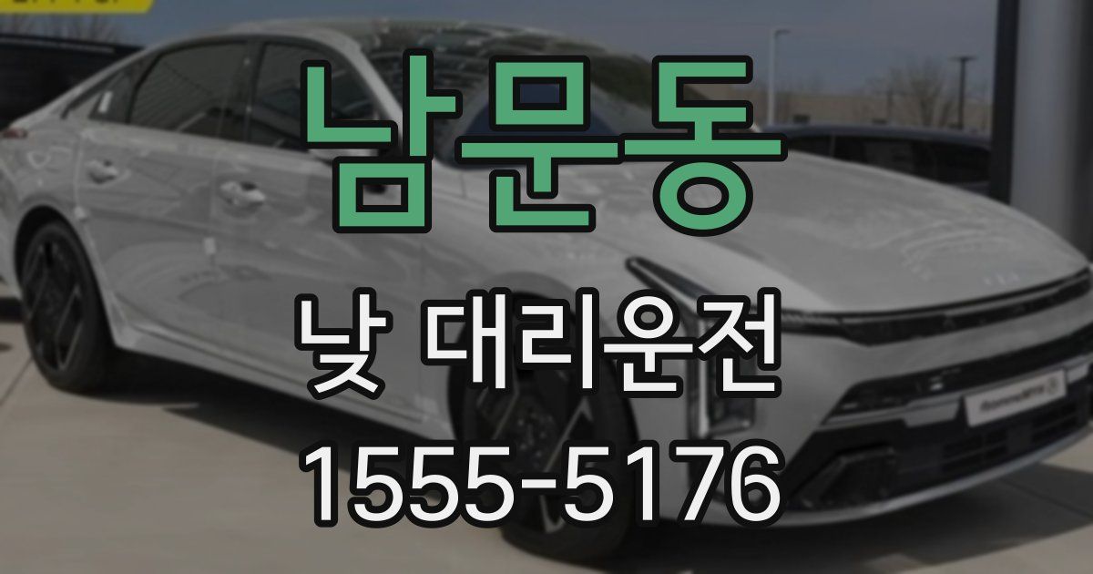 남문동 낮 대리운전