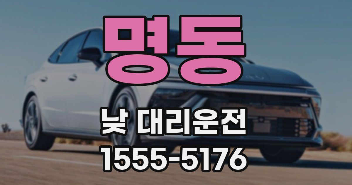 명동 낮 대리운전
