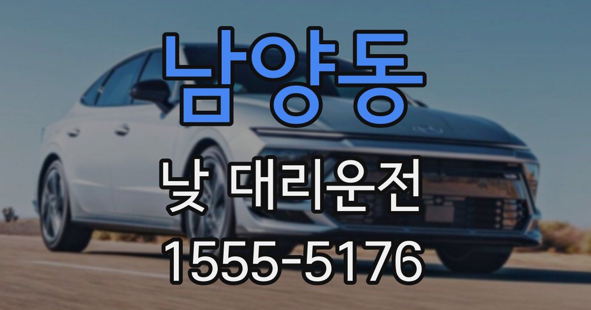 남양동 낮 대리운전