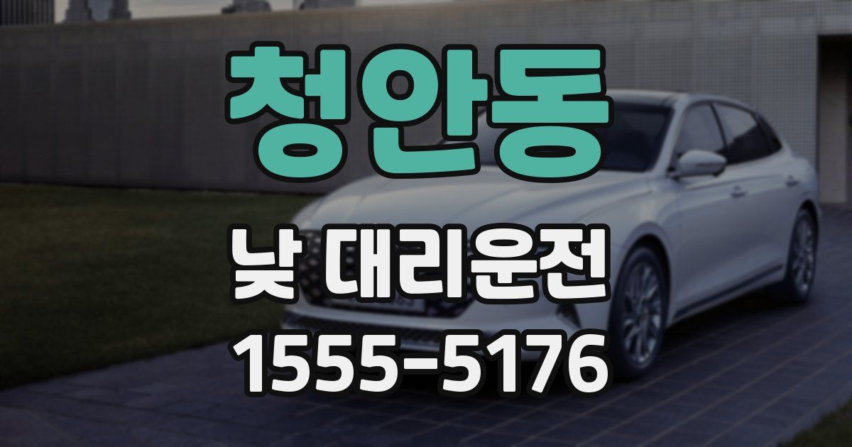 청안동 낮 대리운전
