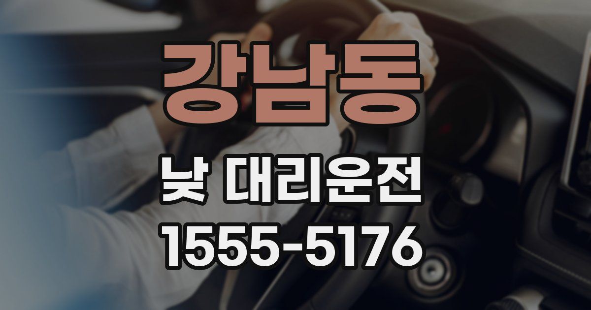 강남동 낮 대리운전