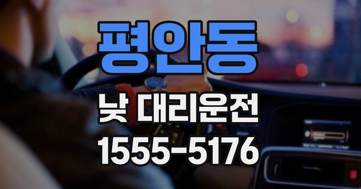 평안동 낮 대리운전