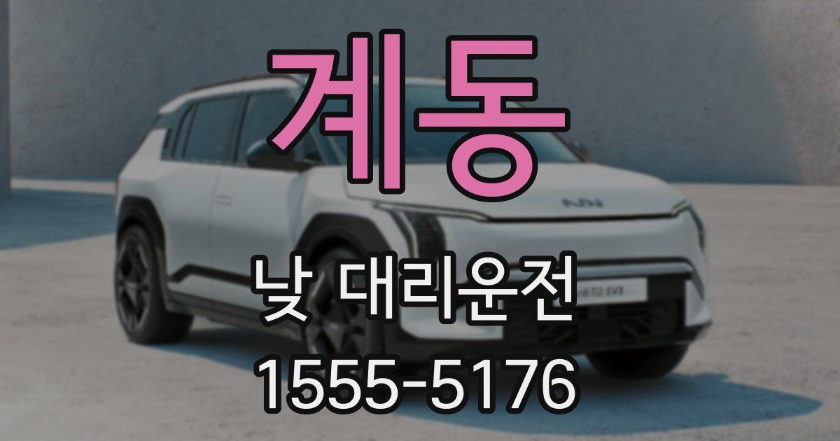 계동 낮 대리운전