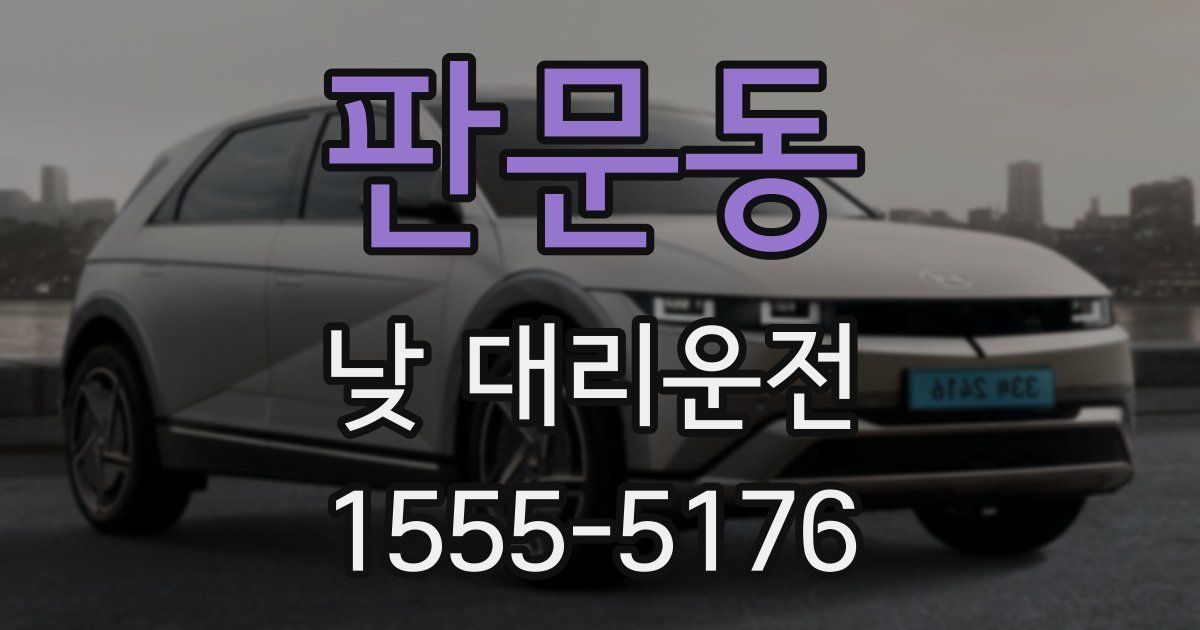 판문동 낮 대리운전