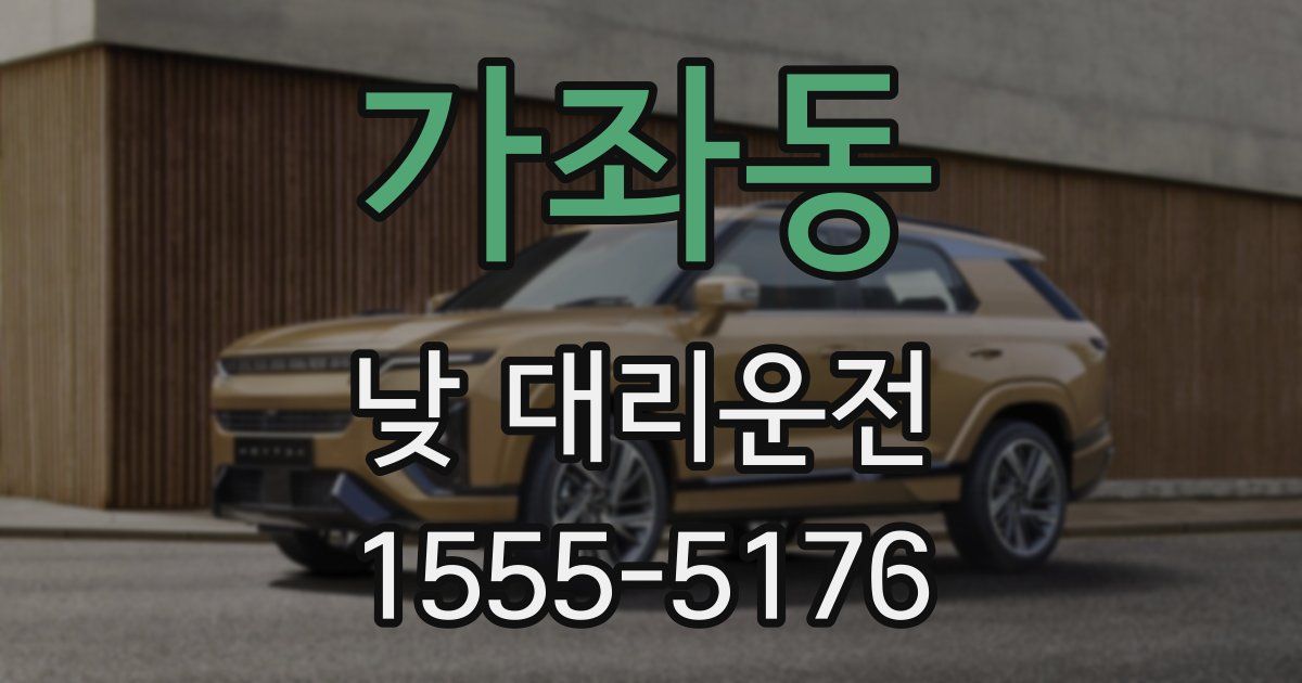 가좌동 낮 대리운전