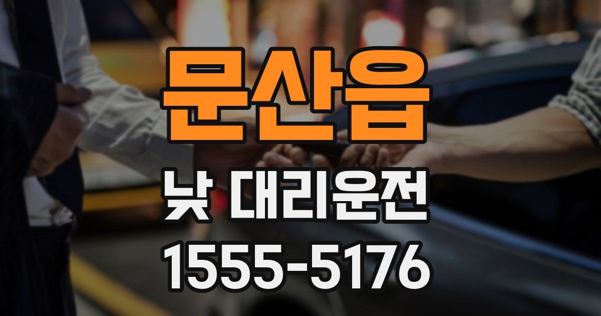 문산읍 낮 대리운전