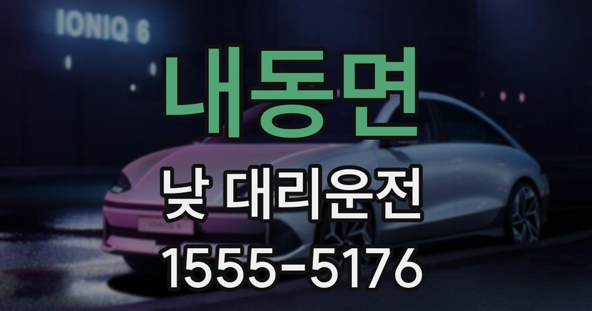 내동면 낮 대리운전