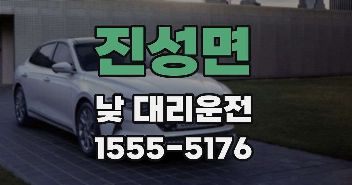 진성면 낮 대리운전