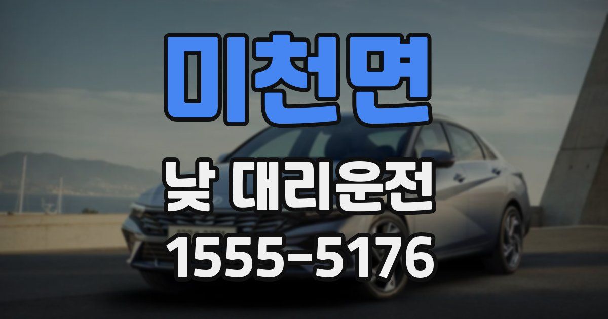 미천면 낮 대리운전