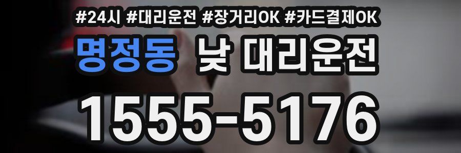 명정동 낮 대리운전