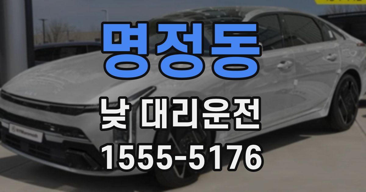 명정동 낮 대리운전