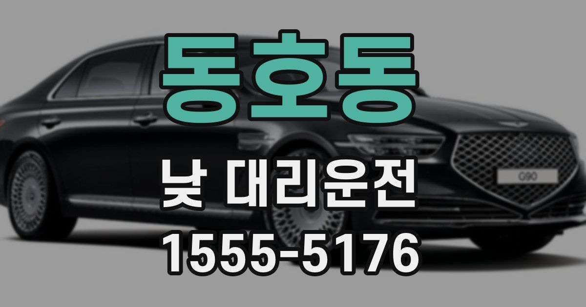 동호동 낮 대리운전