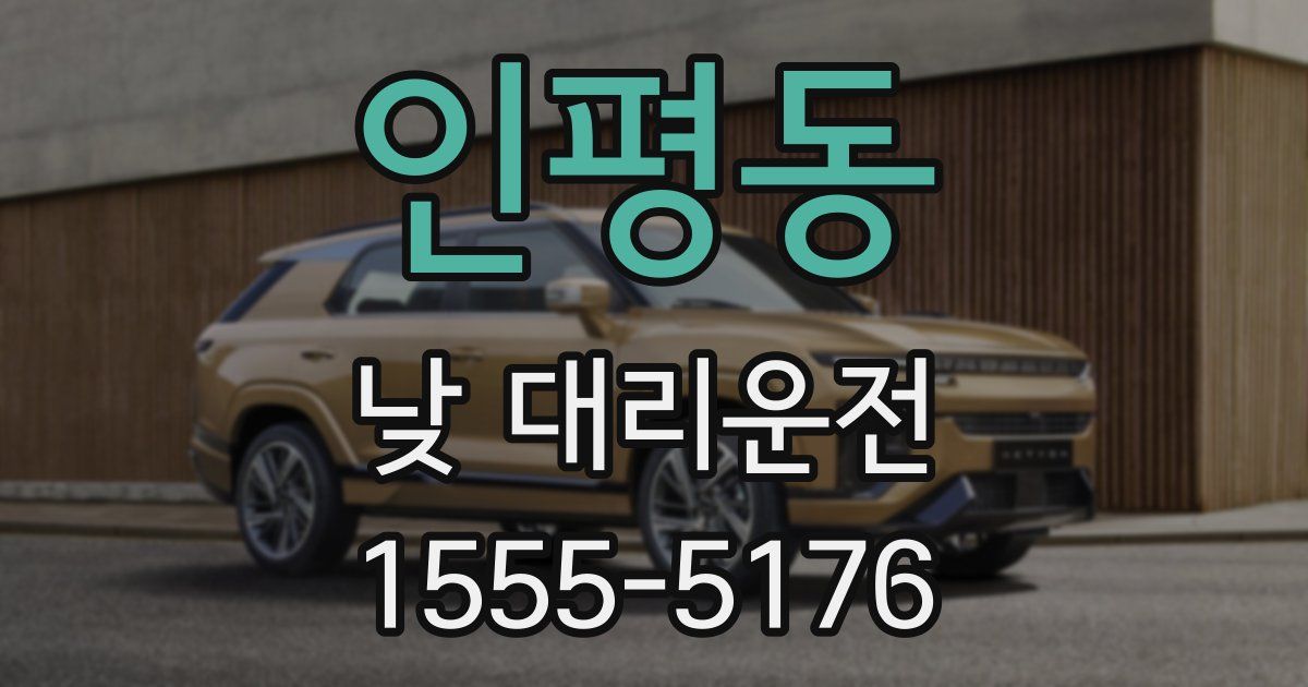 인평동 낮 대리운전
