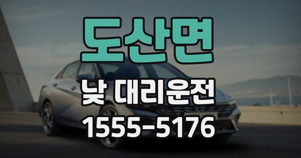 도산면 낮 대리운전