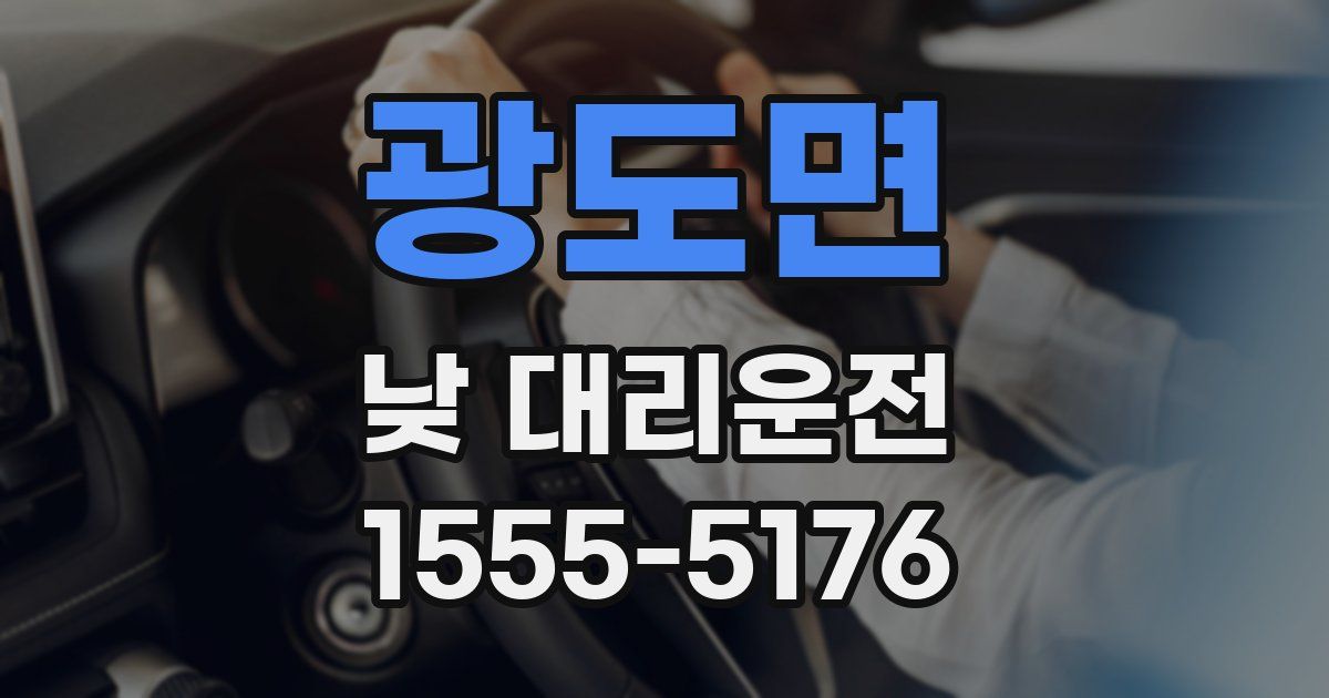 광도면 낮 대리운전