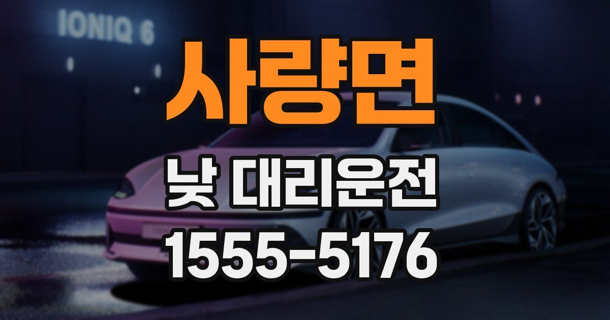 사량면 낮 대리운전