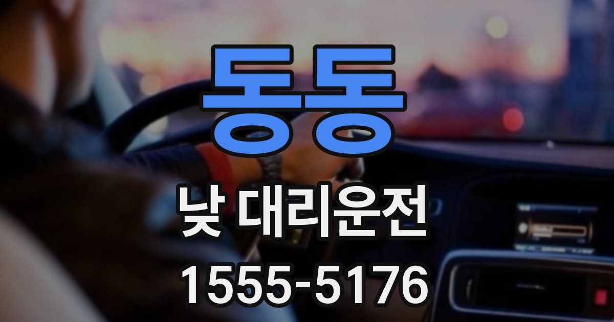 동동 낮 대리운전