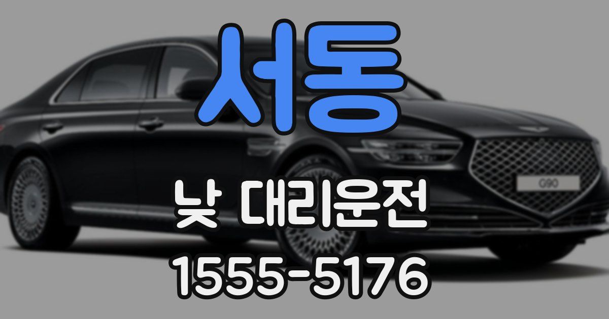 서동 낮 대리운전