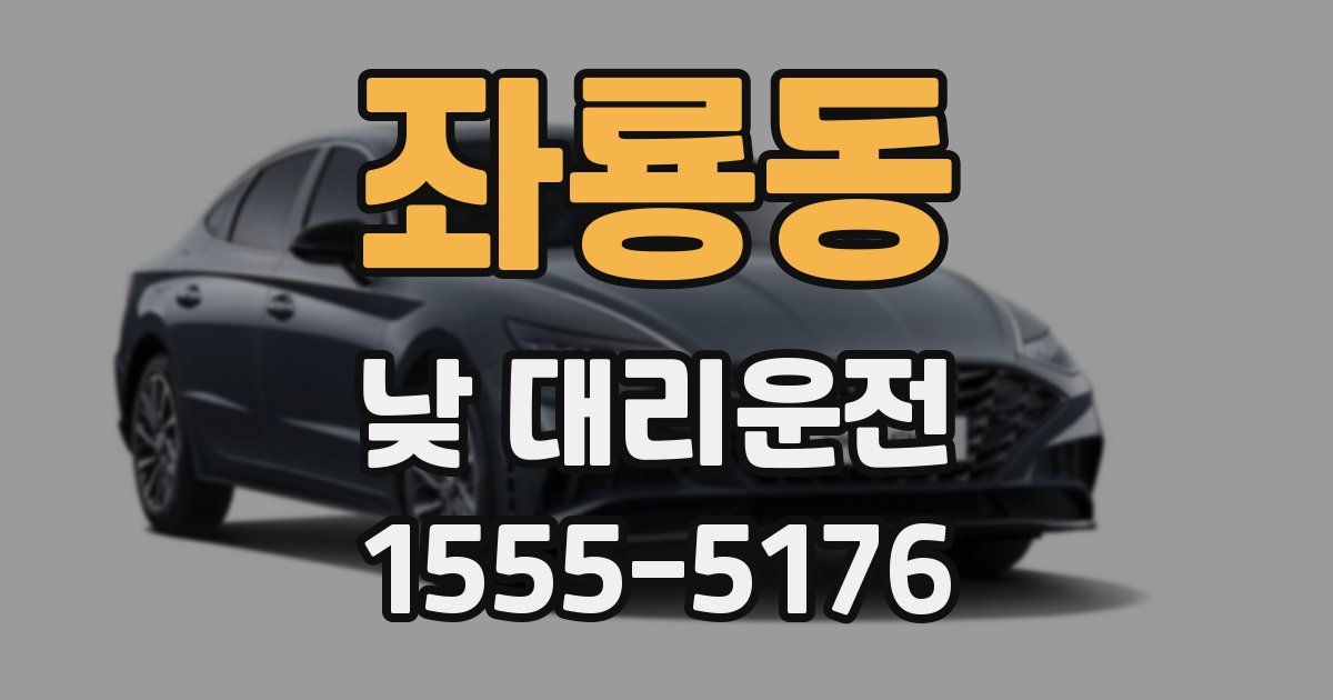 좌룡동 낮 대리운전
