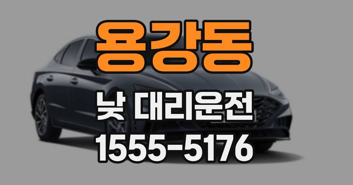 용강동 낮 대리운전