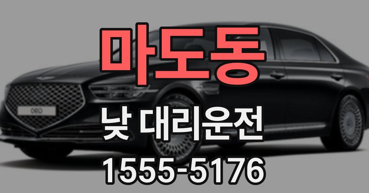 마도동 낮 대리운전