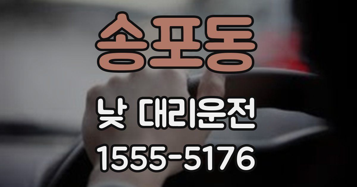 송포동 낮 대리운전