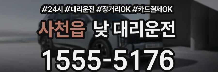 사천읍 낮 대리운전
