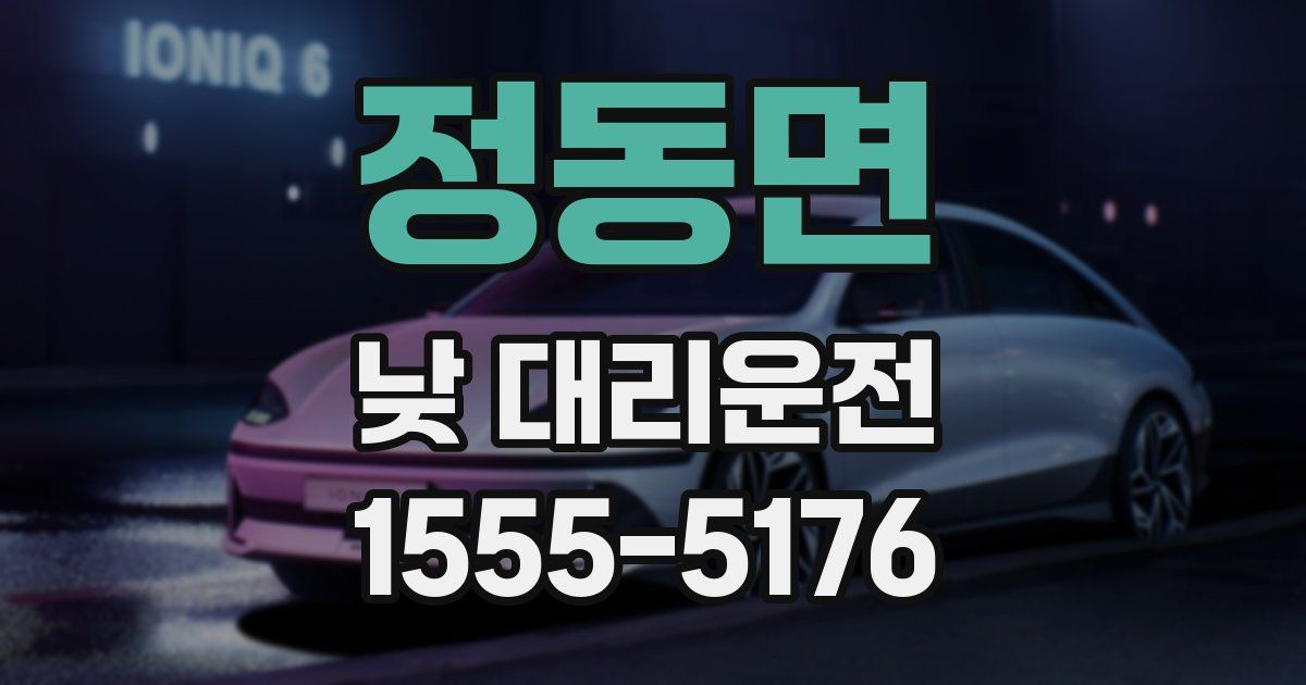 정동면 낮 대리운전