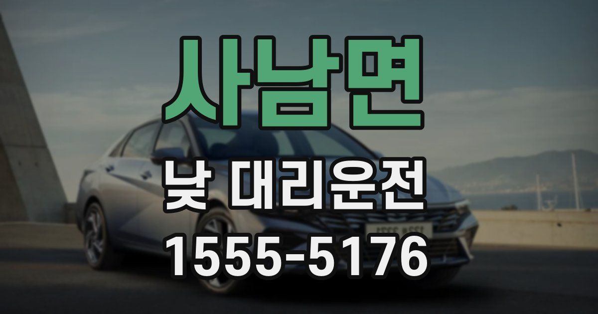 사남면 낮 대리운전