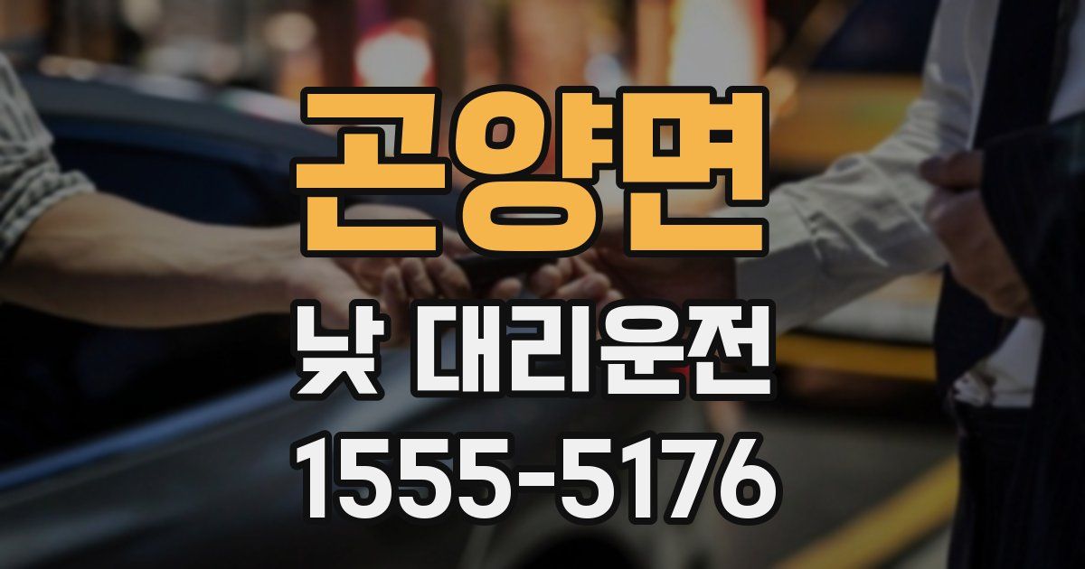 곤양면 낮 대리운전